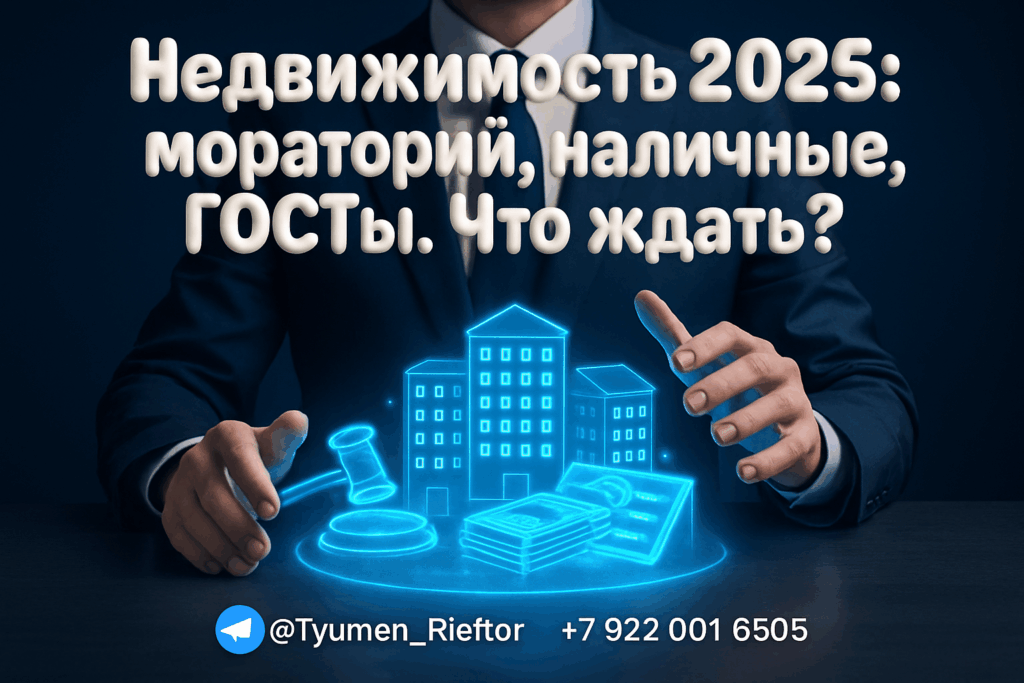 Недвижимость 2025: мораторий, наличные, ГОСТы. Что ждать?