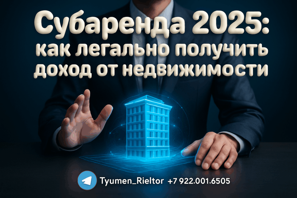 Субаренда 2025: как легально получить доход от недвижимости