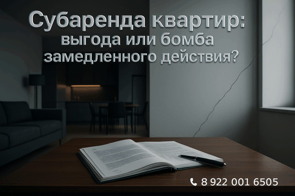 Субаренда квартир: выгода или бомба замедленного действия?