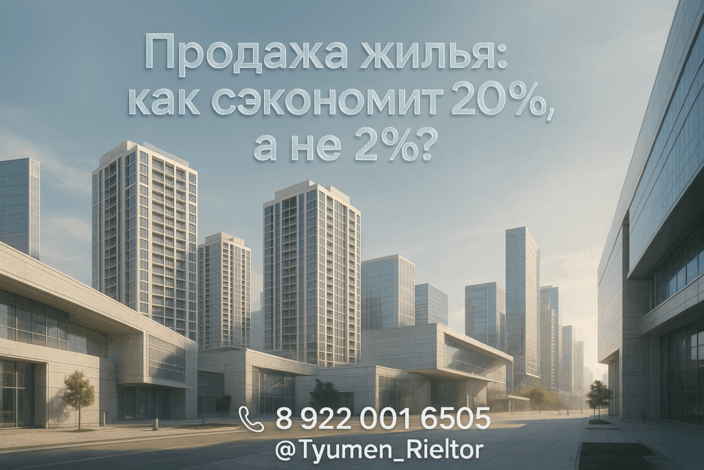 Продажа жилья: как сэкономить 20%, а не 2%?