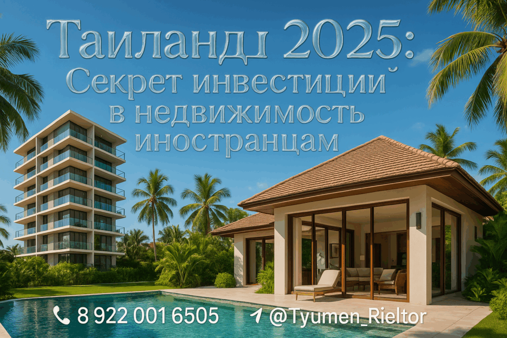 Таиланд 2025: Секрет инвестиций в недвижимость иностранцам
