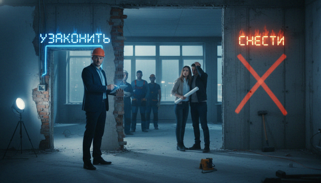Перепланировка квартиры, узаконивание, снос