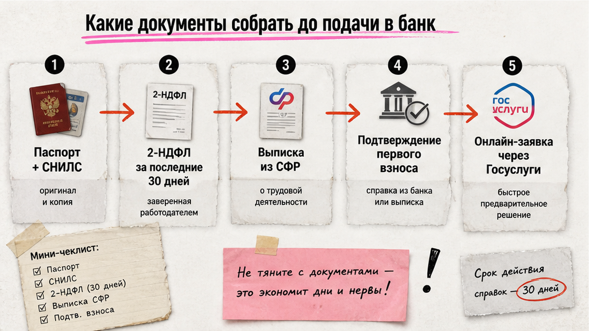 Схема шагов: какие документы собрать для ипотеки в Тюмени
