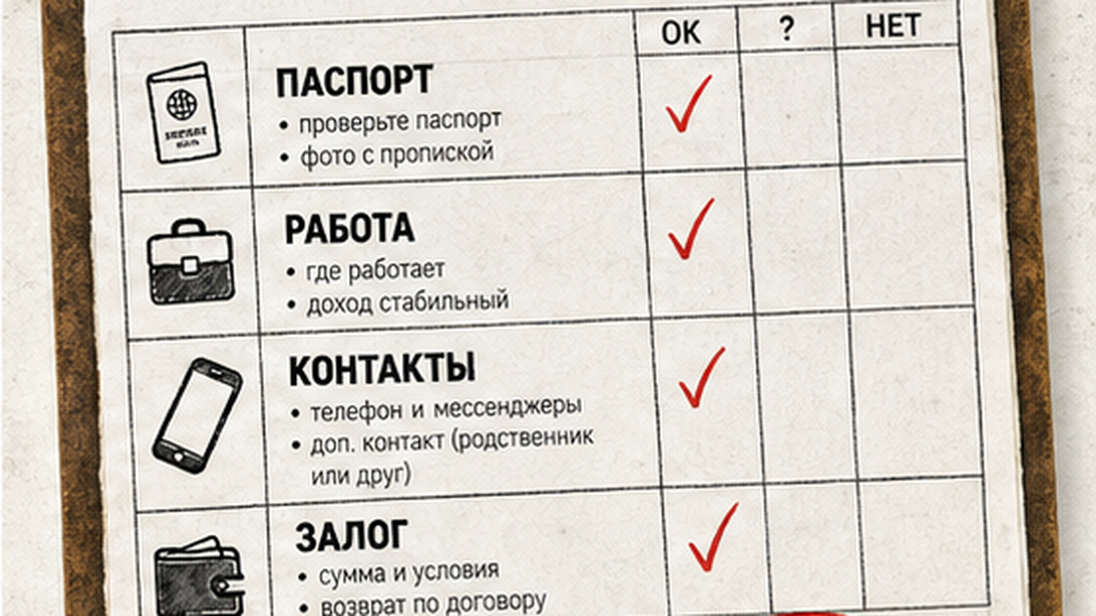 Чеклист проверки арендатора