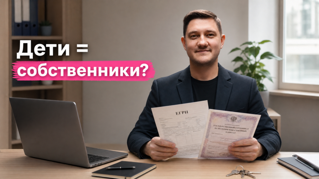 Обложка: покупка квартиры с маткапиталом — риски детских долей