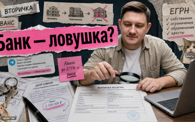 Банк одобрил? На вторичке аванс до ЕГРН — ловушка