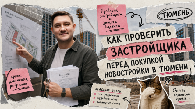 Пошаговая проверка застройщика и ЖК в Тюмени: наш.дом.рф, ЕРЗ, ЕГРЮЛ, суды, ДДУ и эскроу. Чеклист до брони квартиры.