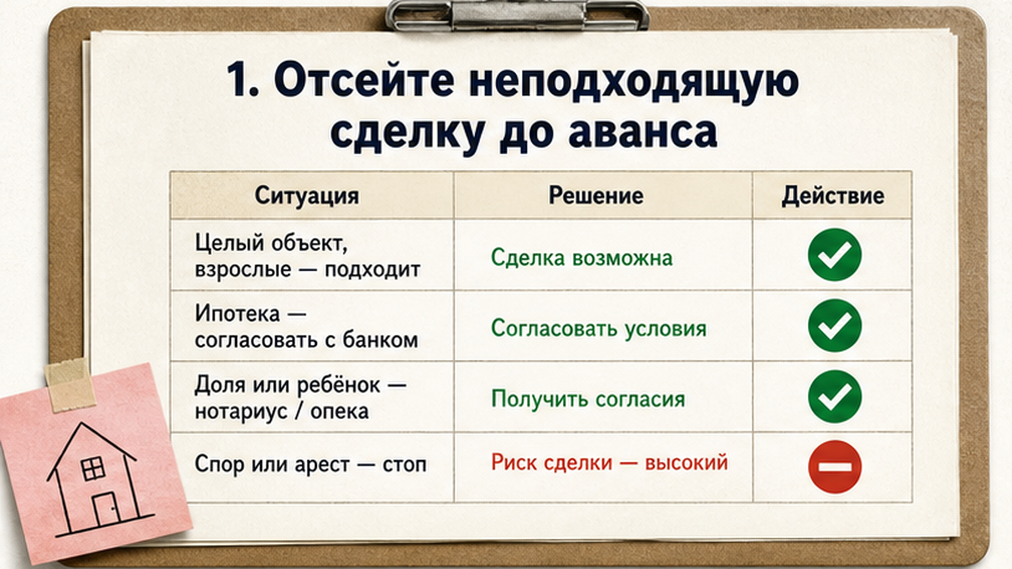 Таблица, какие сделки подходят для оформления по биометрии, а какие требуют остановки