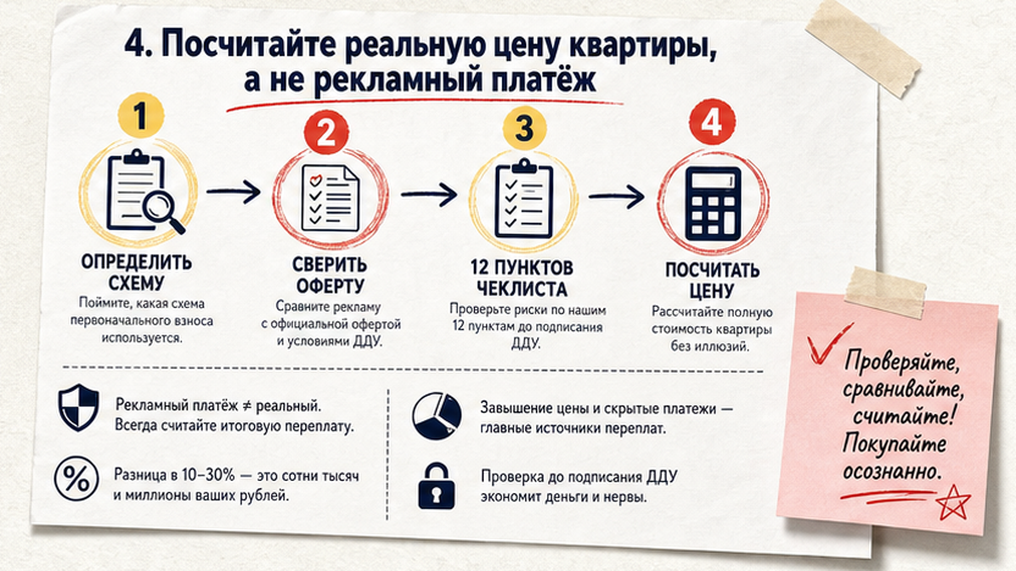 Пошаговый маршрут проверки схемы до подписания ДДУ