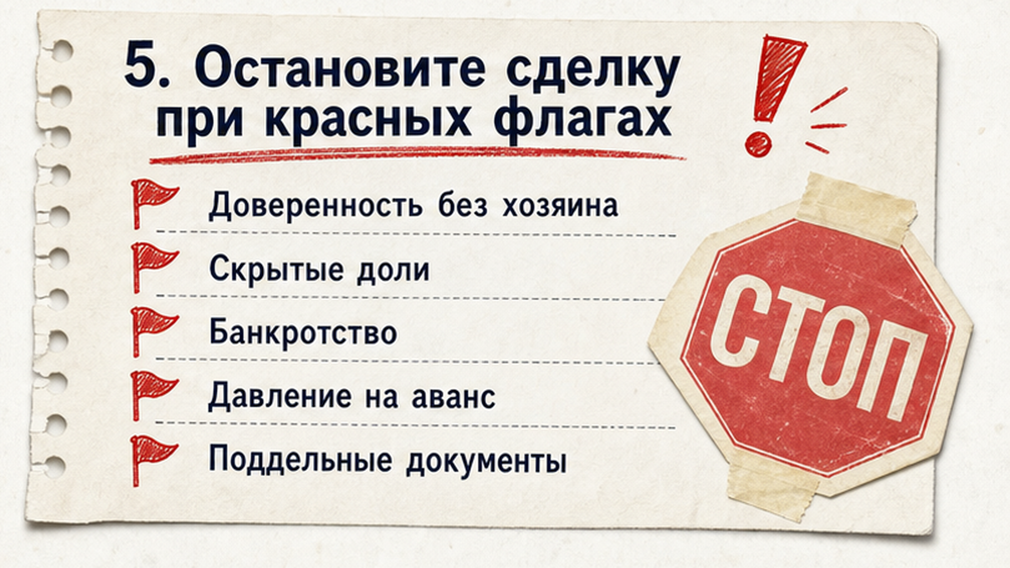 Красные флаги сделки: когда остановить покупку квартиры без риелтора