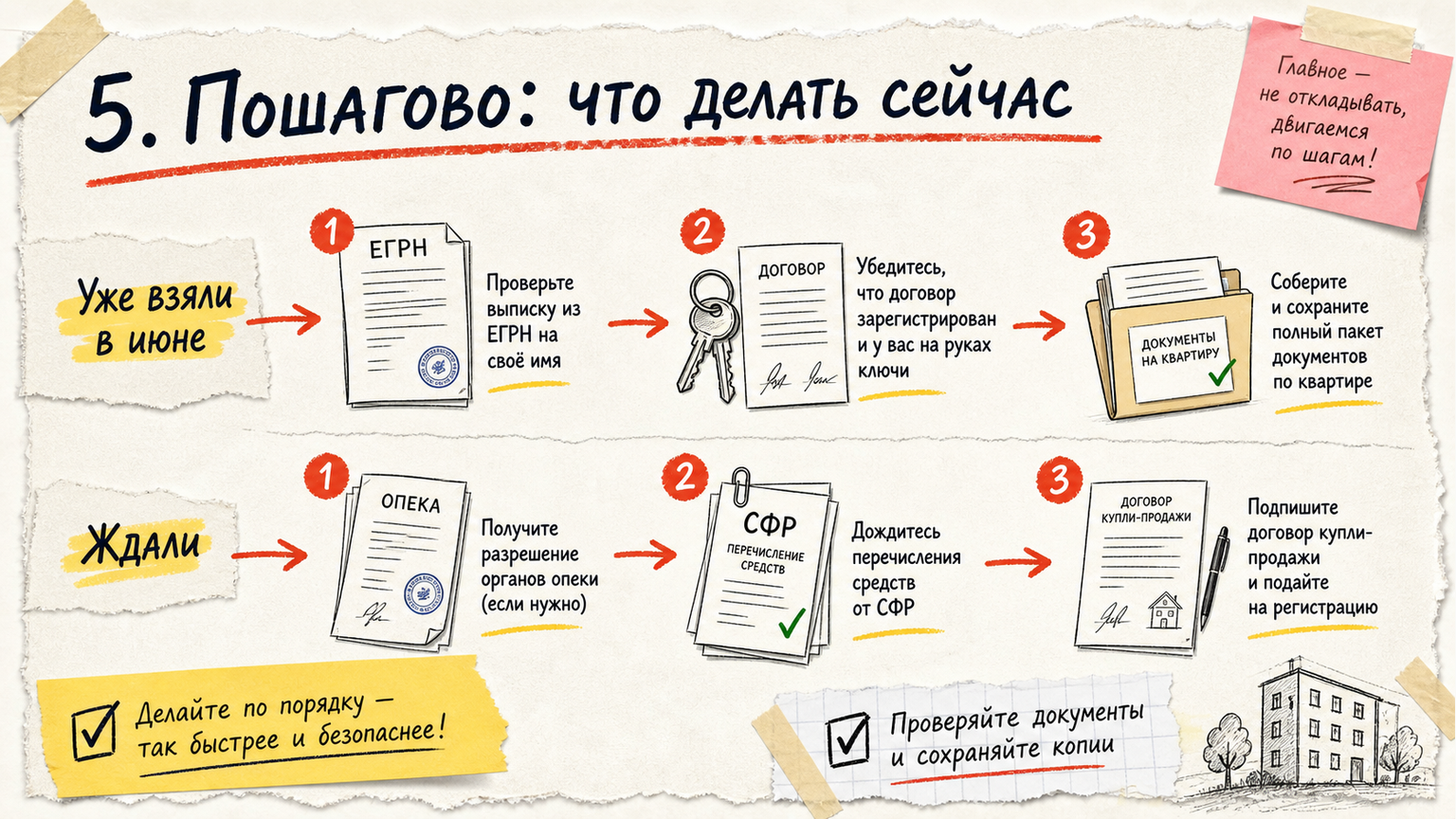 Схема действий: взяли ипотеку в июне или ждали