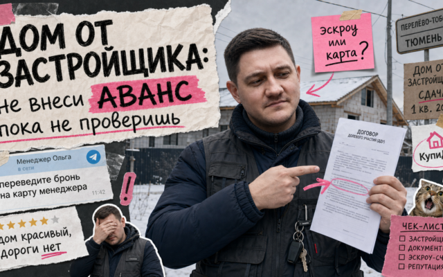 Дом от застройщика в Тюмени и Тобольске: договор, ключи и проверка документов до аванса