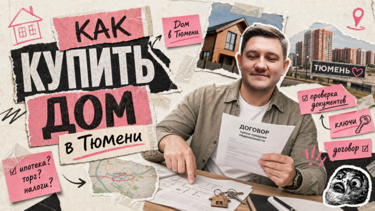 Обложка: Как купить дом в Тюмени: чеклист проверки участка, дома и сделки в 2026 году