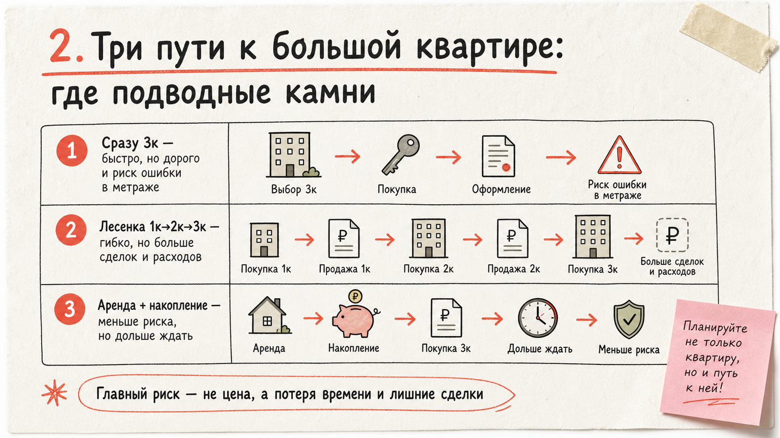 Три пути к большой квартире