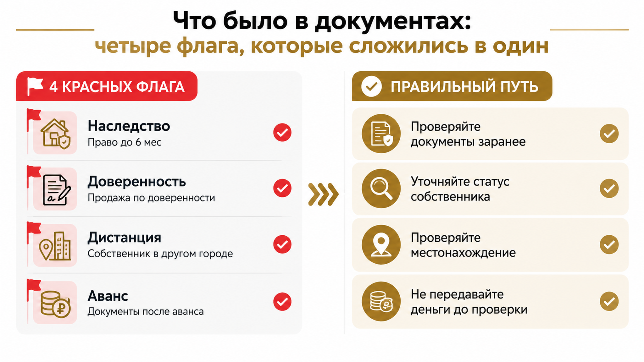 Четыре красных флага в документах