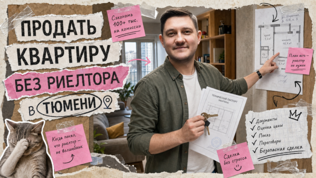 Обложка: Продать квартиру без риелтора в Тюмени: чеклист продавца на 2026 год