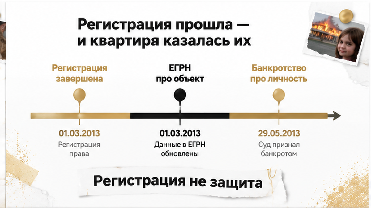 Шкала: регистрация vs банкротство личности.