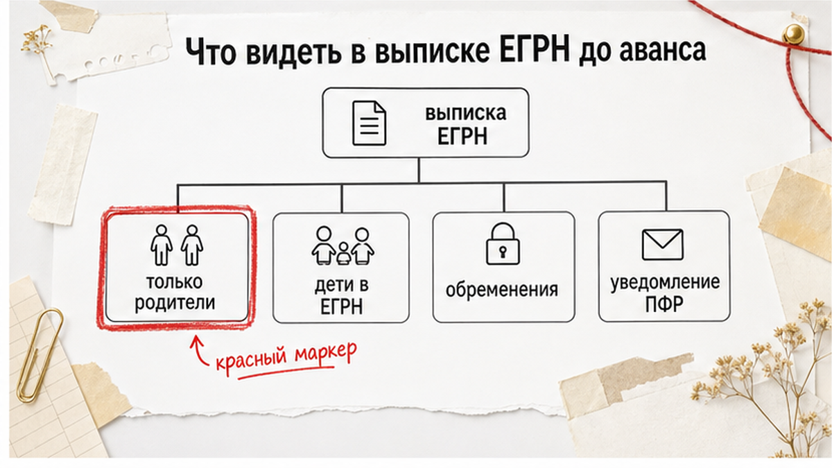 Чеклист выписки ЕГРН: собственники, дети, обременения