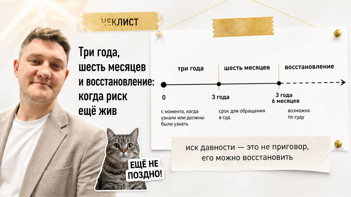 Таймлайн: три года, шесть месяцев и восстановление срока наследства