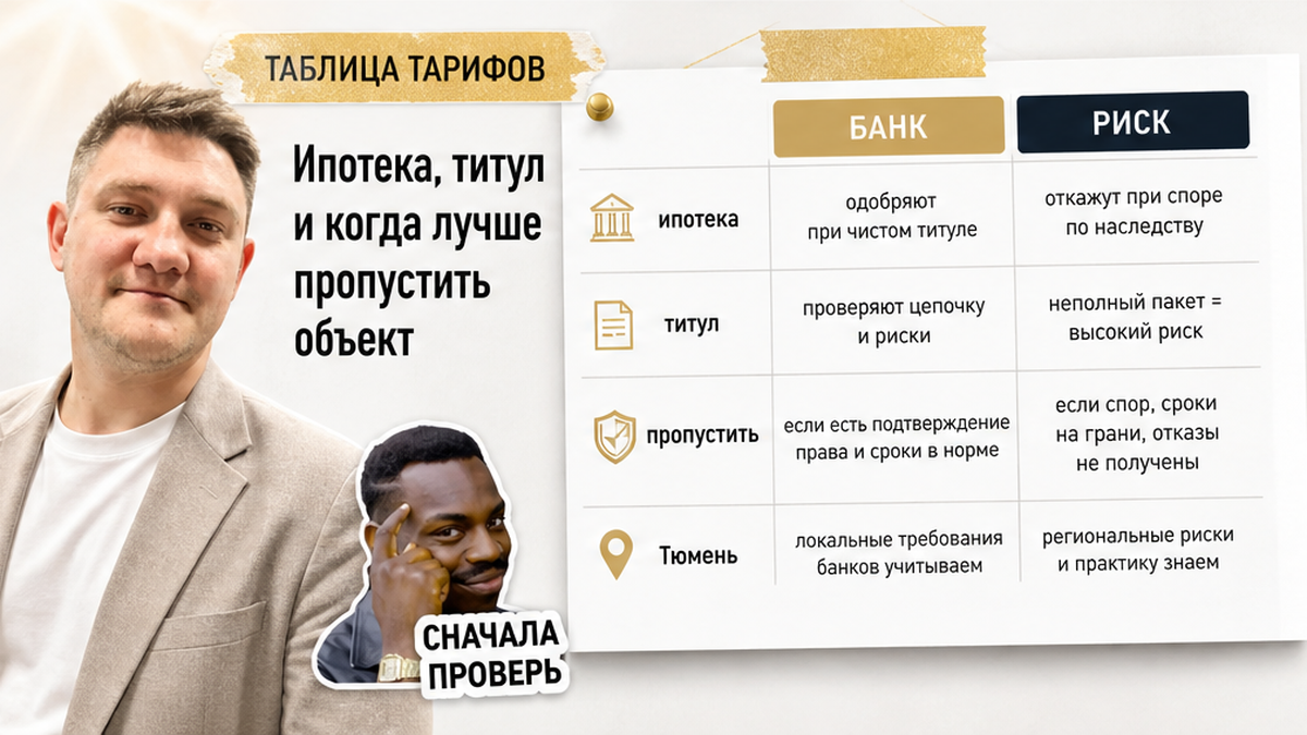 Сравнение: ипотека, титул и когда лучше пропустить объект