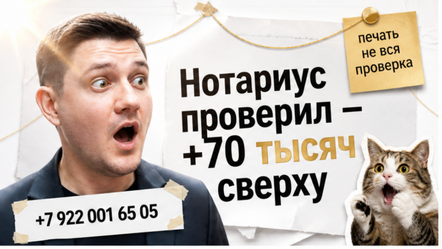 Нотариус проверил, но +70 тысяч сверху — звоните риэлтору в Тюмени