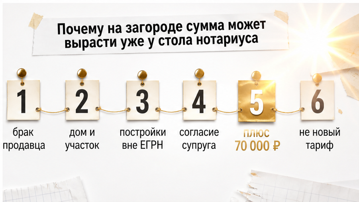 Процесс: брак, участок, постройки, согласие супруга — итог +70 000 ₽
