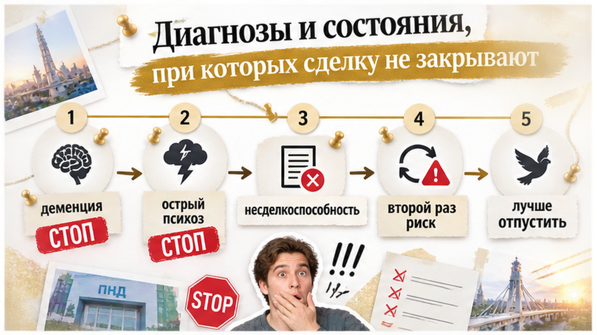 Диагнозы и состояния, при которых сделку с пожилым продавцом не закрывают