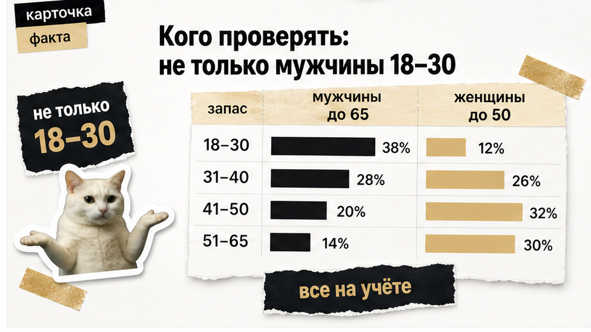 Кого проверять по возрасту: не только молодые призывники