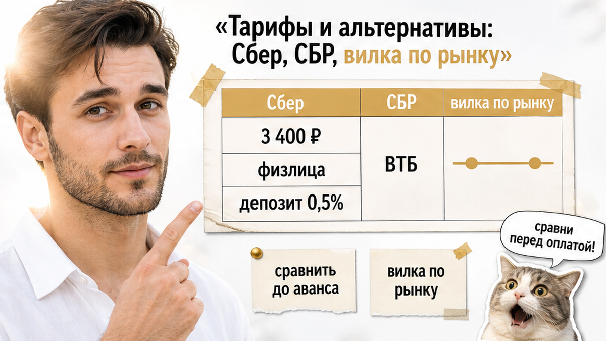 Таблица тарифов: Сбер 3 400 ₽, депозит нотариуса 0,5%, СБР ВТБ
