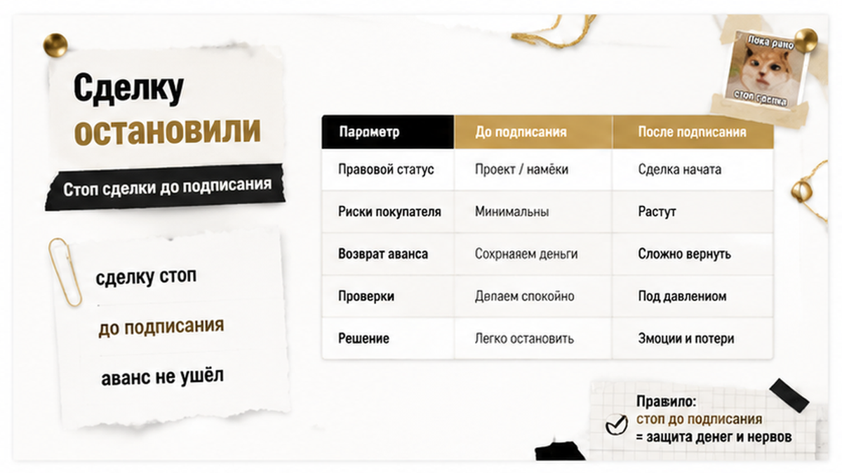Финал: сделку остановили