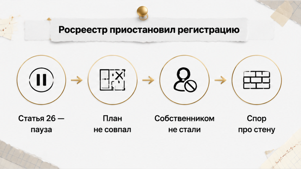 Схема: ст.26 пауза при несовпадении плана.