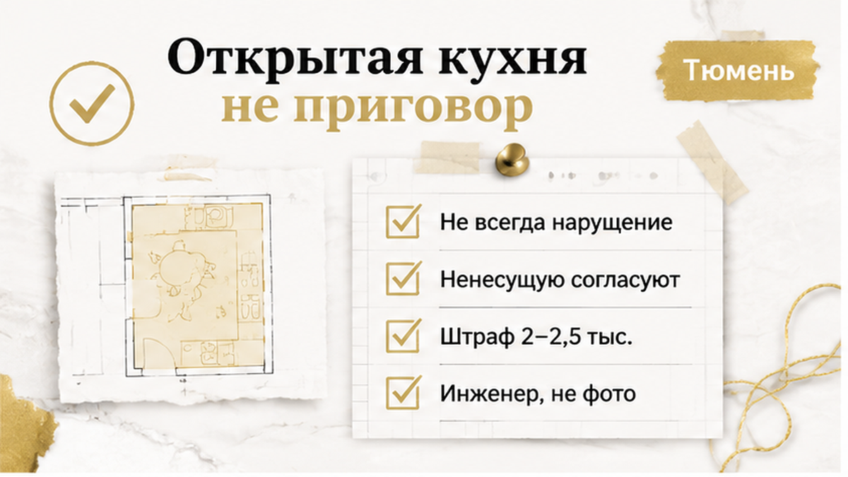 Чеклист: открытая кухня не всегда нарушение.