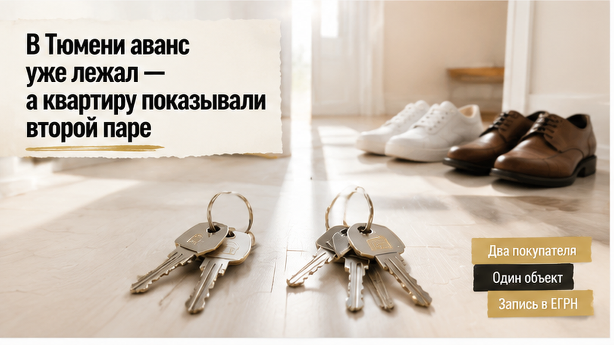 Два комплекта ключей и документы на столе в квартире, которую показывают покупателям.