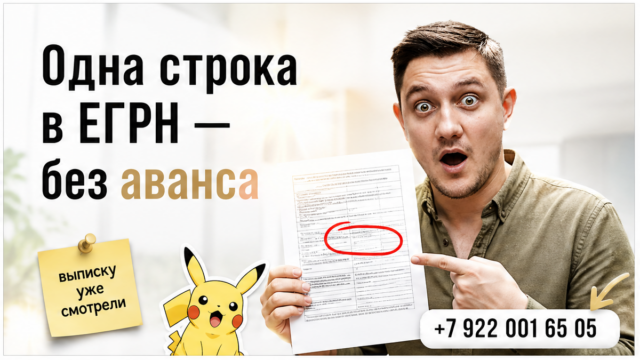 Проверка выписки ЕГРН перед авансом — одна строка может остановить сделку