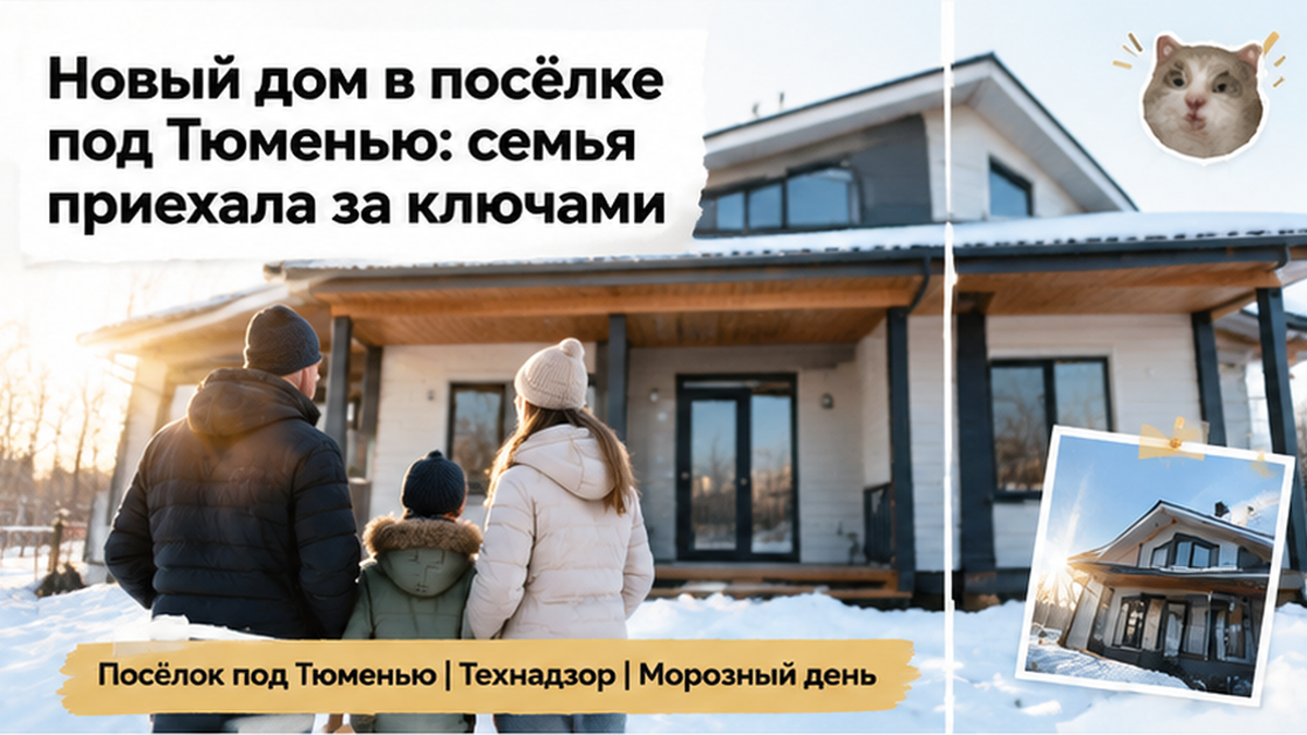 реалистичный кадр (без лица хоста) к разделу «Новый дом в посёлке под Тюменью: семья приехала…» в Тюмени — иллюстрация к кейсу о сделке.