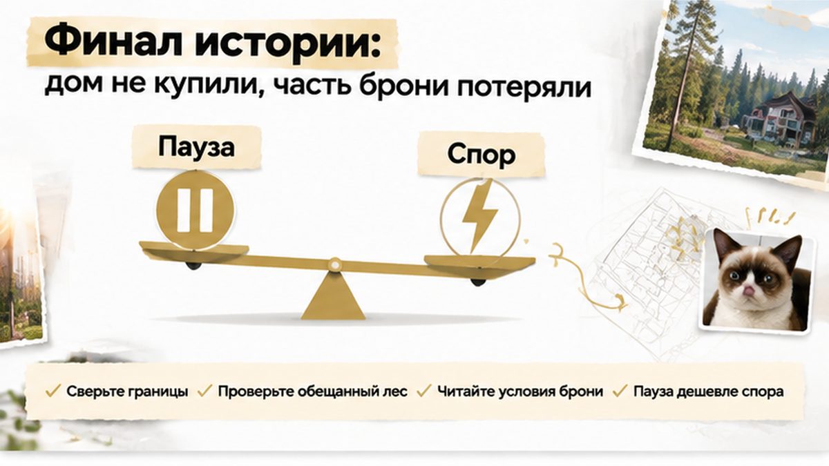 схема устройства механизма по новостройке в Тюмени: Сверьте границы, Проверьте обещанный лес, Читайте условия брони — иллюстрация к…