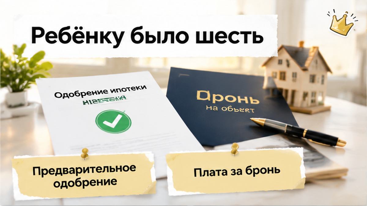 реалистичный кадр (без лица хоста) к разделу «Семейную ипотеку одобрили — и семья забронирова…» — иллюстрация к кейсу о сделке.