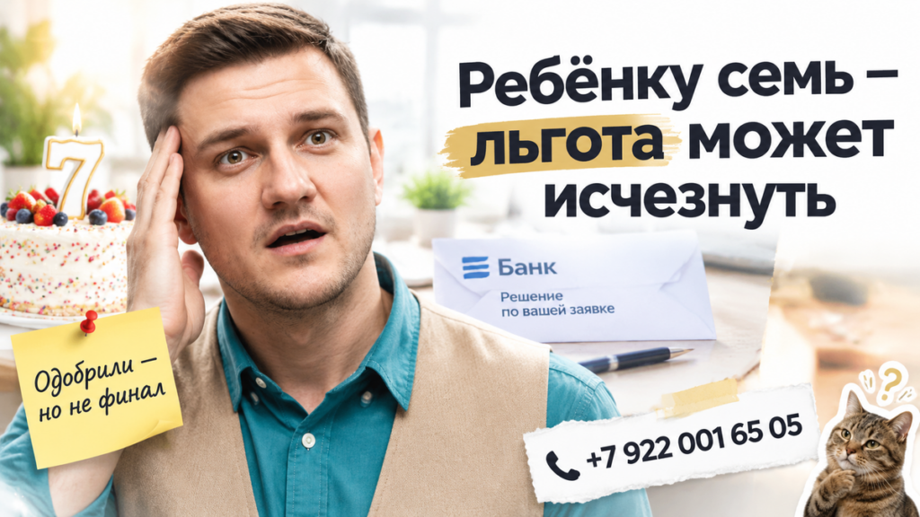 В Тюмени ребёнку исполнилось 7 в день подписания ДДУ — семейная ипотека под угрозой.