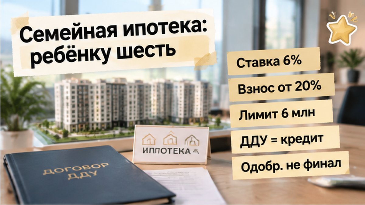 реалистичный кадр (без лица хоста) к разделу «Семейная ипотека на новостройку в Тюмени — пока…» в Тюмени — иллюстрация к кейсу о сделке.