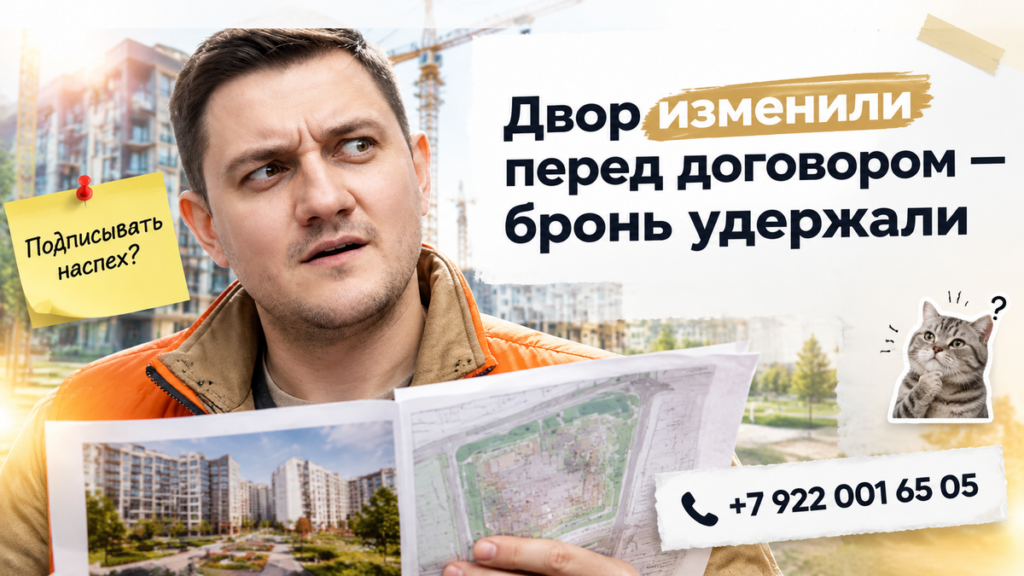 В Тюмени за 5 дней двор без машин стал проездом — бронь урезали: что проверить в договоре и эскроу до подписи.