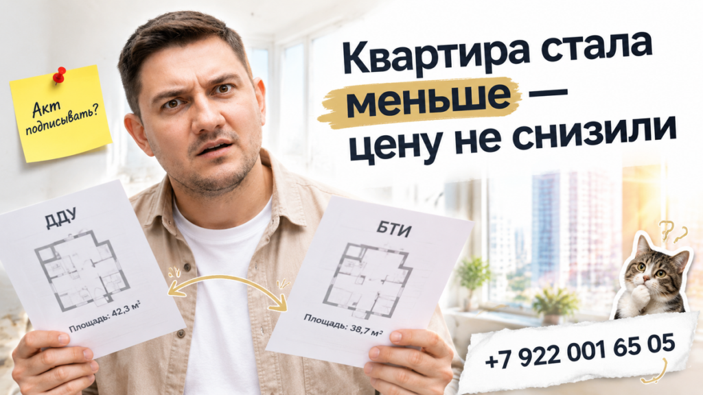 В Тюмени БТИ «съело» 4,2 кв.м ДДУ — в перерасчёте отказали: что проверить в договоре и эскроу до подписи.