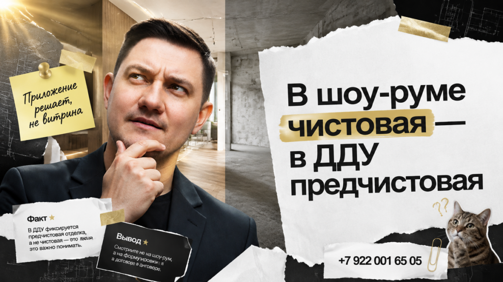 Святослав Шакин — В шоу-руме чистовая — в ДДУ предчистовая