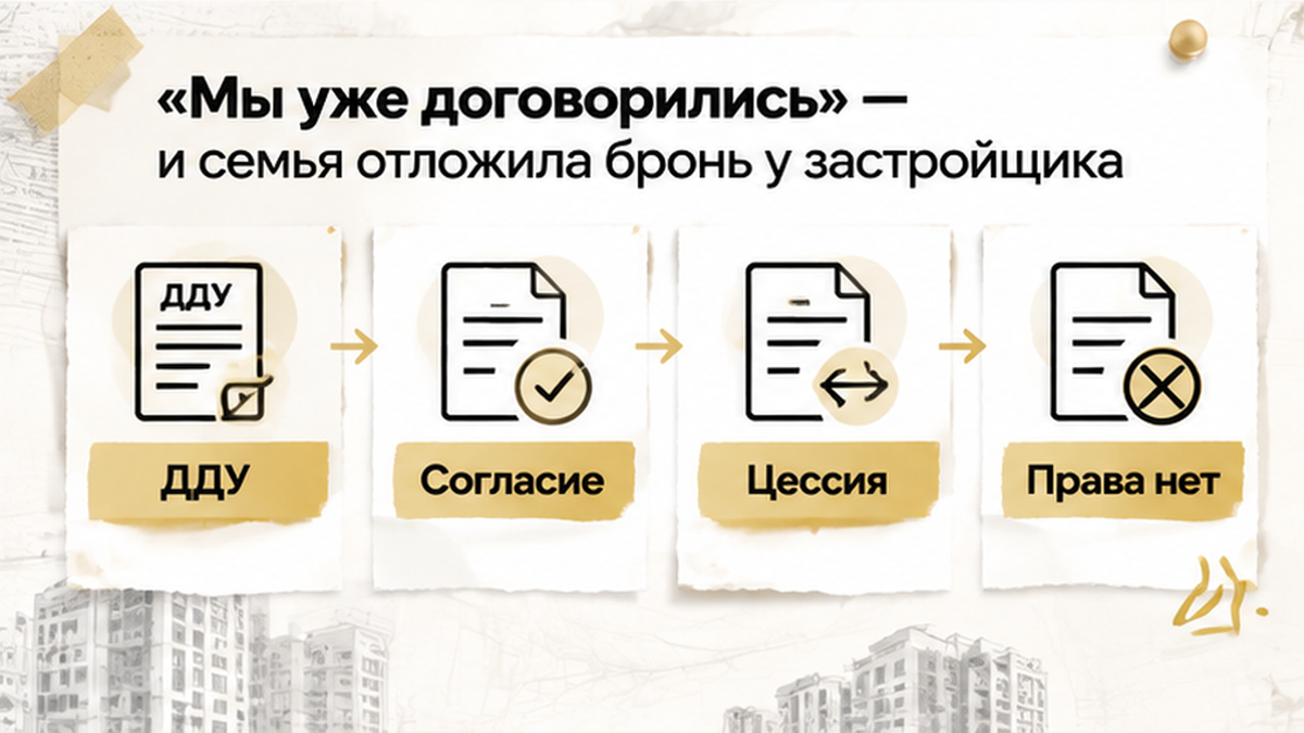 сравнительная таблица с колонками по новостройке в Тюмени: ДДУ, Согласие, Цессия — иллюстрация к разбору сделки.