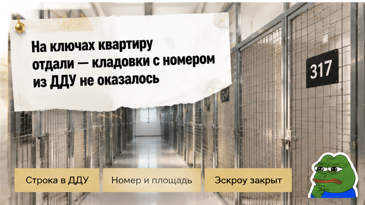 реалистичный кадр (без лица хоста) к разделу «На ключах квартиру отдали — кладовки с номером…» в Тюмени — иллюстрация к кейсу о сделке.