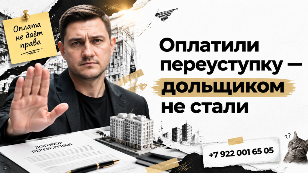 Святослав Шакин — Оплатили переуступку — дольщиком не стали