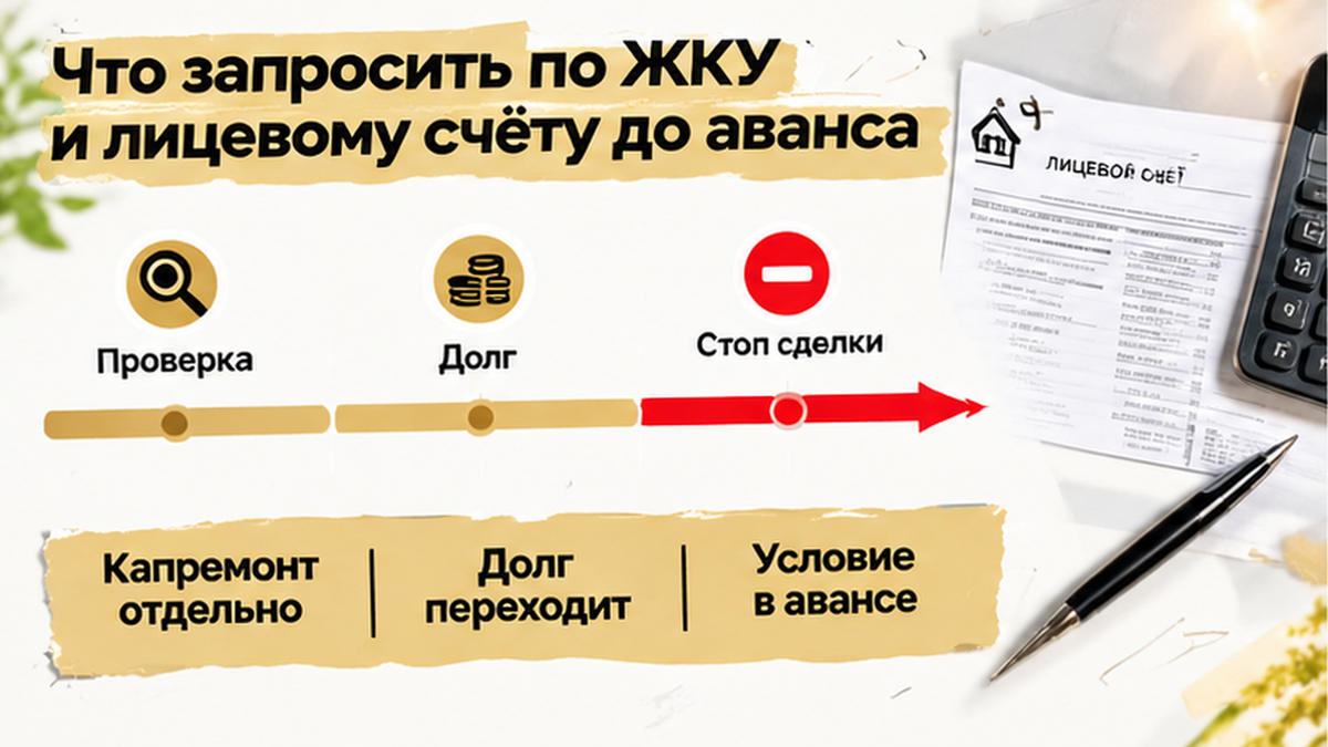 график / шкала сроков по новостройке в Тюмени: Капремонт отдельно, Долг переходит, Условие в авансе — иллюстрация к разбору сделки.
