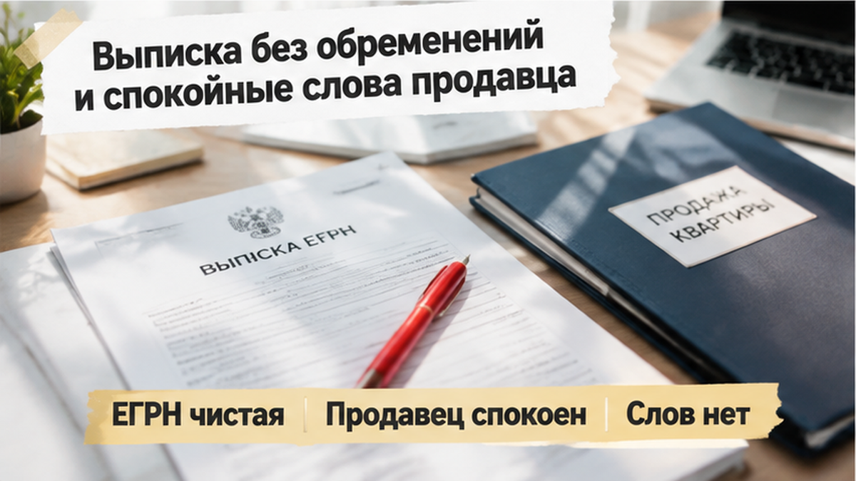 сравнительная таблица с колонками по новостройке в Тюмени: ЕГРН чистая, Продавец спокоен, Слов нет — иллюстрация к разбору сделки.