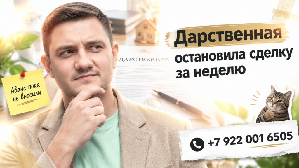 В Тюмени дарственная остановила сделку за 7 дней до аванса: что проверить в договоре и эскроу до подписи.