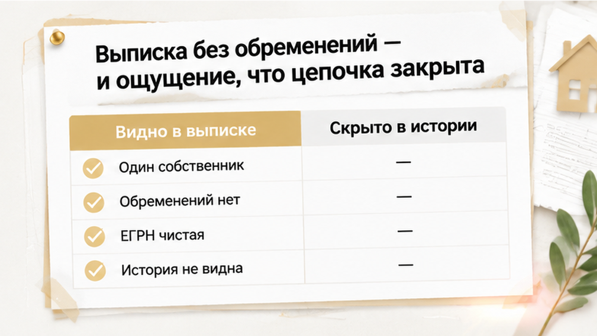 сравнительная таблица с колонками по новостройке в Тюмени: Один собственник, Обременений нет, ЕГРН чистая — иллюстрация к разбору сделки.