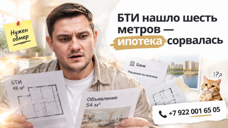 В Тюмени на вторичке акт БТИ снял 6 м² — ипотека сорвала ДКП: что проверить в договоре и эскроу до подписи.